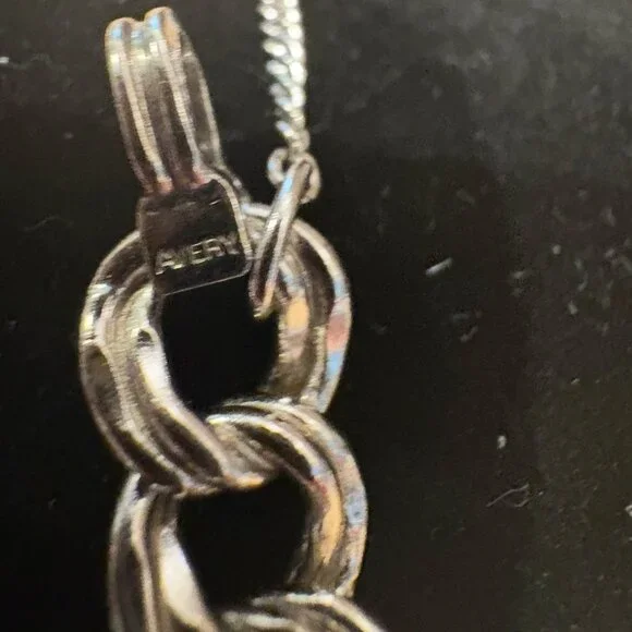 James Avery Sterling Silver Double Curb Medium Charm Bracelet with safety chain - Picture 6 of 7